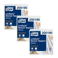 Servilleta Tipo Tela Tork Linstyle Blanca 3 paq x 50un