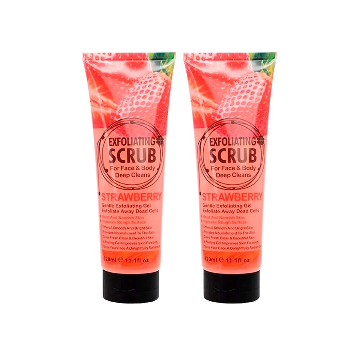 2 UND GEL EXFOLIANTE SCRUB FRESA 320ML - WOKALI