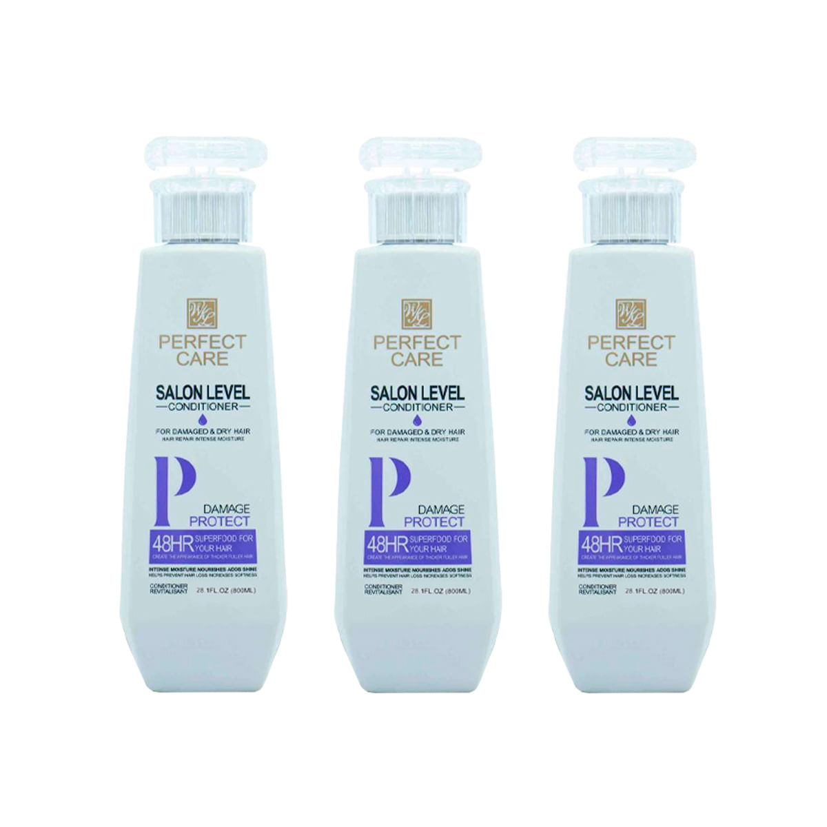 3 UND PERFECT CARE ACONDICIONADOR SALON LEVEL 800ML - WOKALI