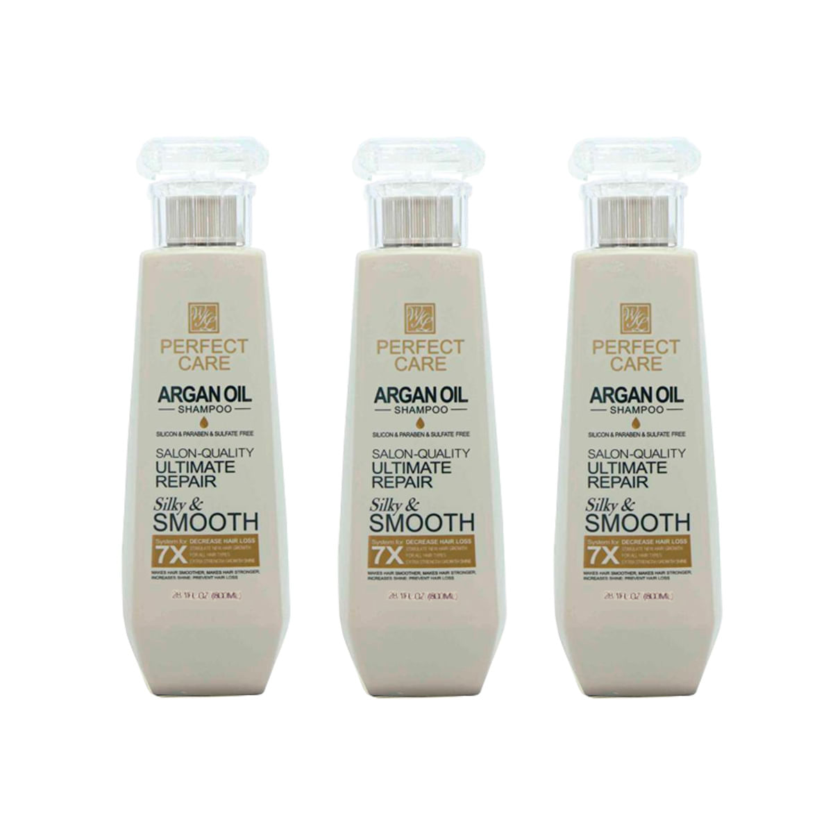 3 UND PERFECT CARE SHAMPO ARGAN OIL 800ML - WOKALI