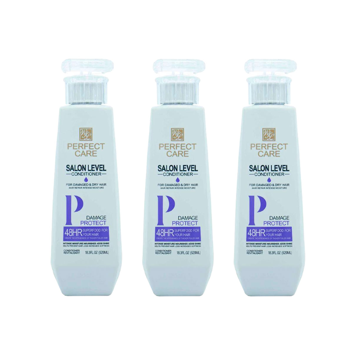 3 UND PERFECT CARE ACONDICIONADOR SALON LEVEL 520ML - WOKALI