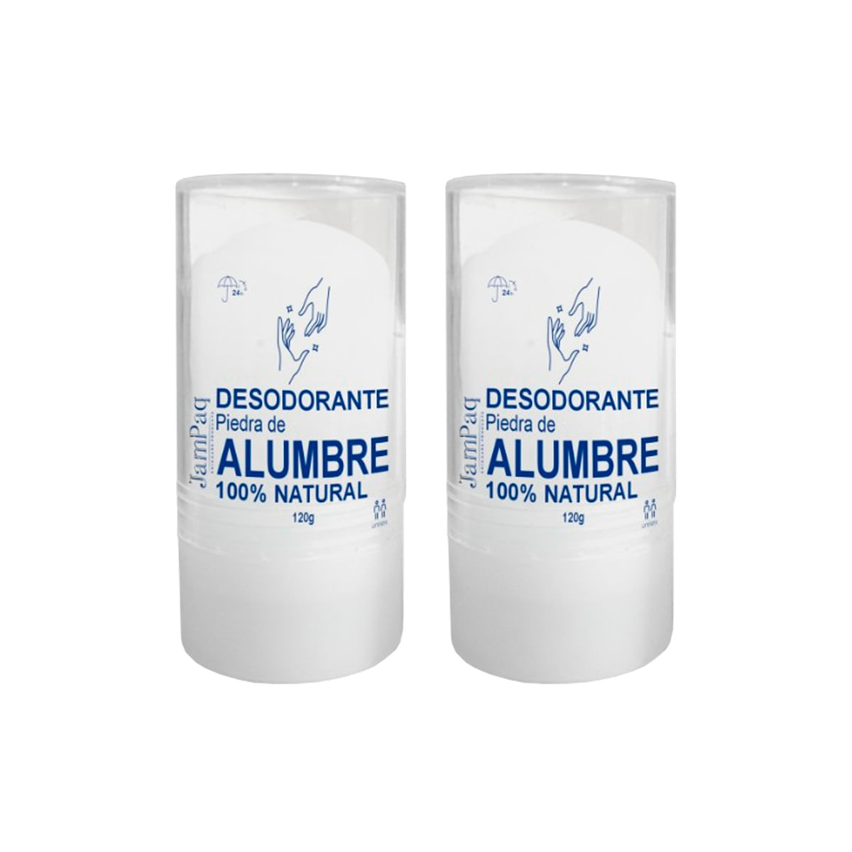 2 UND PIEDRA DE ALUMBRE 120GR - JAMPAQ