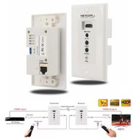 Extender HDMI 70 Metros NETCOM Face plate placa de pared UTP cat 6 7 8