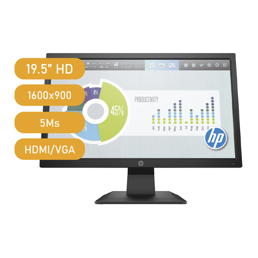 MONITOR HP P204V 19.5"" HD 1600 x 900 A 60HZ 5MS HDMI/VGA