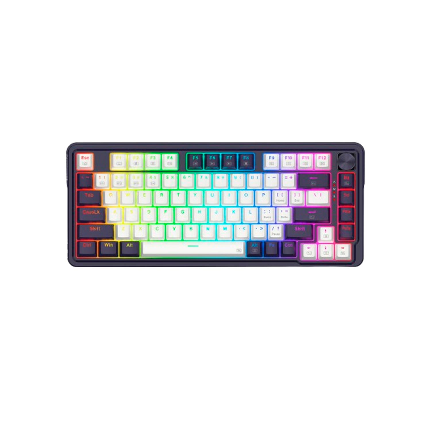 Teclado Gamer Redragon Ucal Pro Rgb Wireless Spanish K673Wb White/Black