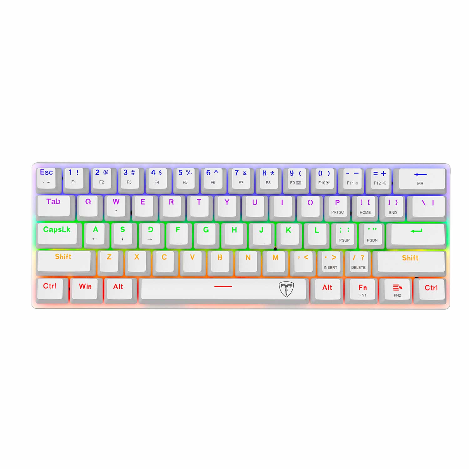 Teclado Gamer T-Dagger Arena Rainbow Spanish T-Tgk321W-Br Brown Switch White