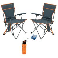 Silla de playa camping portátil plegable 2 unidades, TRUPER