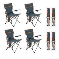 Silla de playa camping portátil plegable 4 unidades, TRUPER