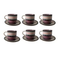 Tazas Aceitunadas LiverPool de losa con platicos 6 unidades