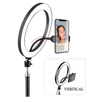 ARO DE LUZ LED 30 CM C/ SOPORTE PARA CELULAR - FOTO SELFIE