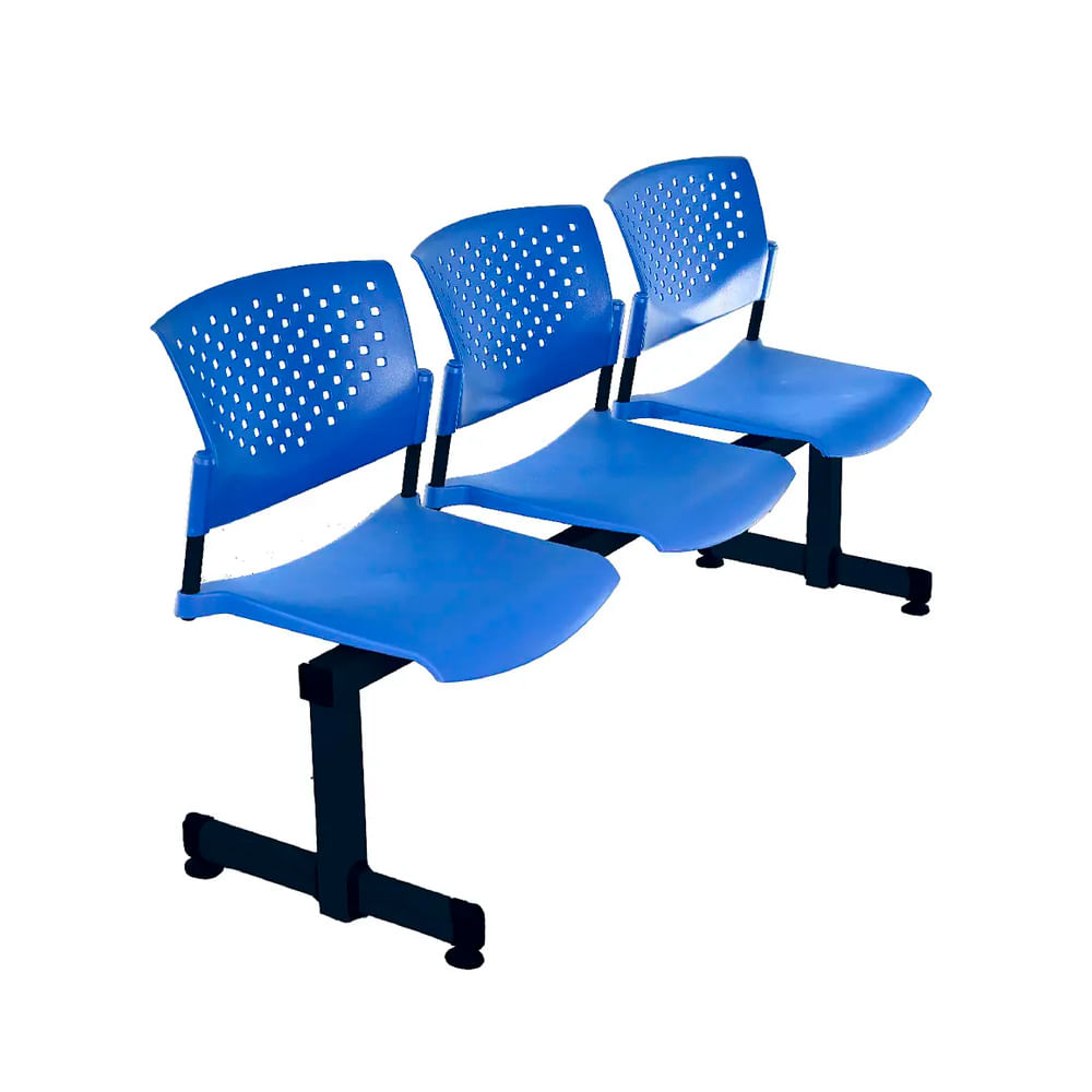 Butaca De Espera-Tandem Butterfly Azul 3 Cuerpos Ofideas