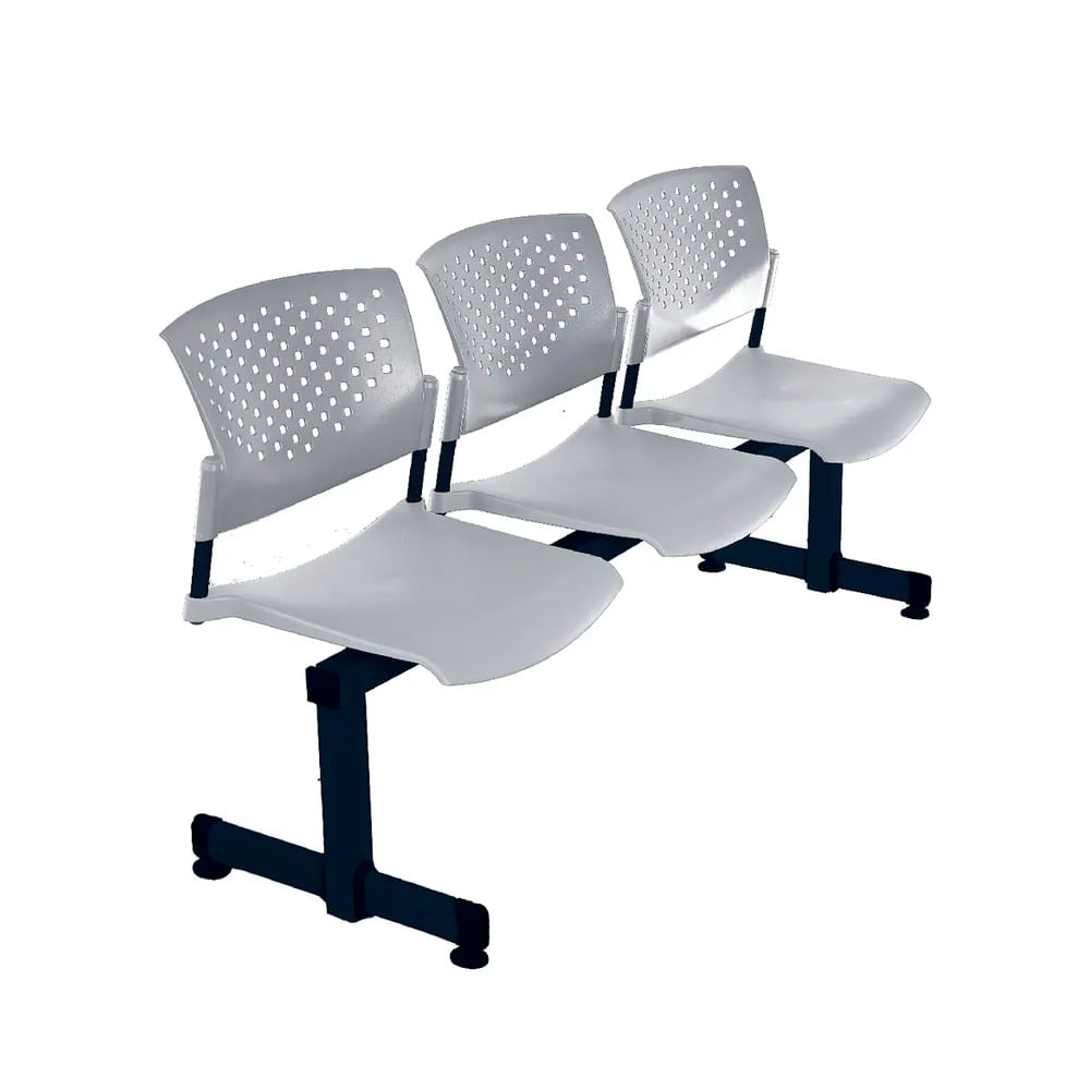 Butaca De Espera-Tandem Butterfly Gris 3 Cuerpos Ofideas