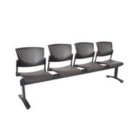 Butaca De Espera-Tandem Butterfly Negro 4 Cuerpos Ofideas