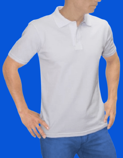 Polo Camisero Manga Corta Blanco