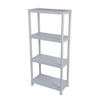 Estante de Plástico 4 Niveles Gris