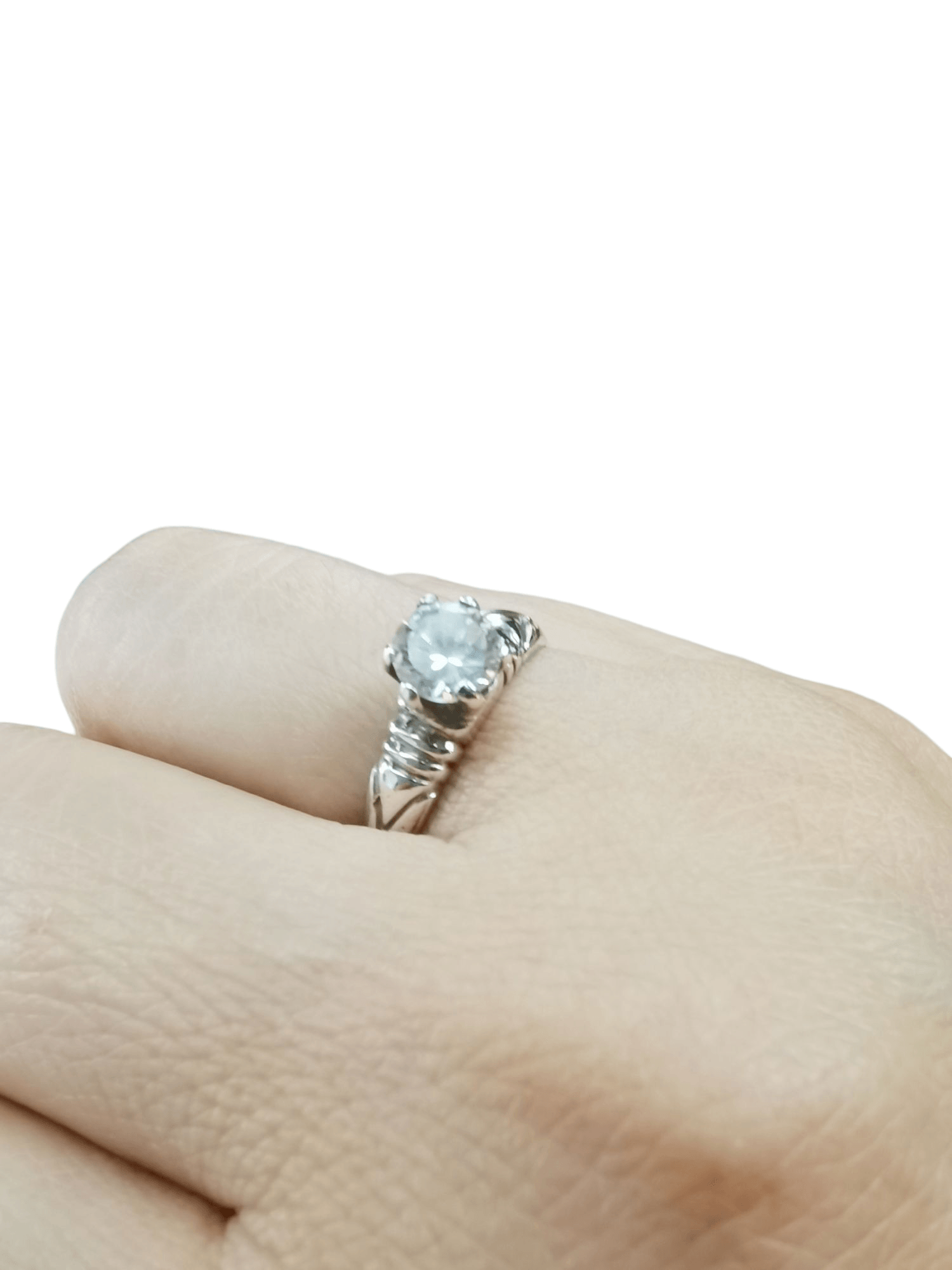 Anillo Plata 950 ZEFORA joyería aro de compromiso mujer TALLA 7