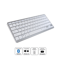 Teclado Inalámbrico Recargable Bluetooth BK3003 - Blanco