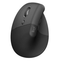 Mouse inalámbrico Logitech Lift Vertical Wireless, receptor USB, 1000 dpi, 6 botones, usa pilas, negro