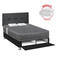 Dormitorio Sabanera Acqua 2 Plazas + Edredón + Respaldo