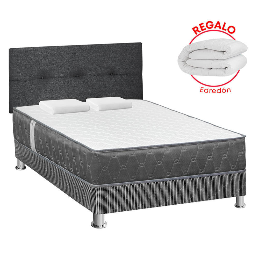 Dormitorio Acqua 2 Plazas + Edredón + Respaldo