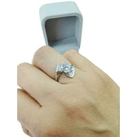 A Anillo Plata 950 ZEFORA   joyería de compromiso mujer TALLA 7