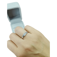 A Anillo Plata 950 ZEFORA   joyería de compromiso mujer TALLA 7