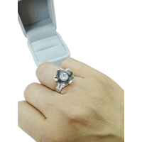 A Anillo Plata 950 ZEFORA   joyería de compromiso mujer TALLA 6