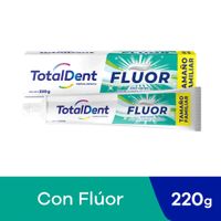 Crema Dental Totaldent Fluor - Tubo 220 G