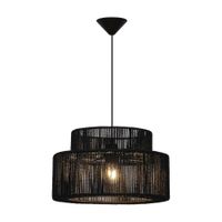 Lámpara Colgante Nala Orange 1 Luz E27 Soga Negro