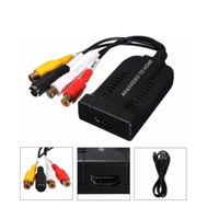 1080p Av Y S-video A Hdmi Convertidor De Audio Adaptador Co