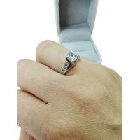 A Anillo Plata 950 ZEFORA   joyería de compromiso mujer TALLA 7