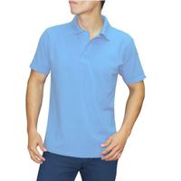 Polo Camisero Manga Corta Celeste