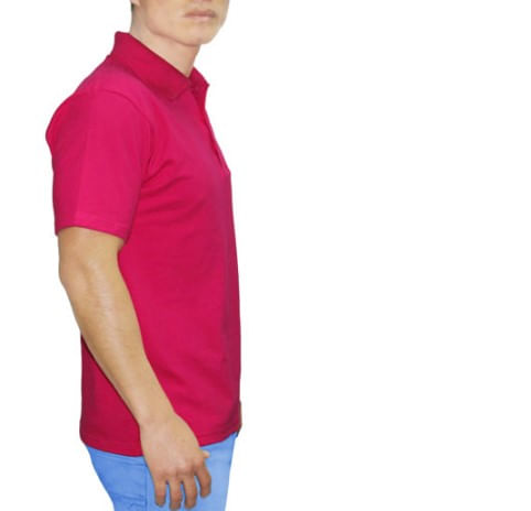 Polo Camisero Manga Corta Fucsia