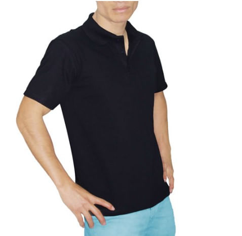 Polo Camisero Manga Corta Azul Marino