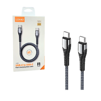 Cable De Datos USB Tipo C a Tipo C Ldnio LC102 65W Carga Rapida