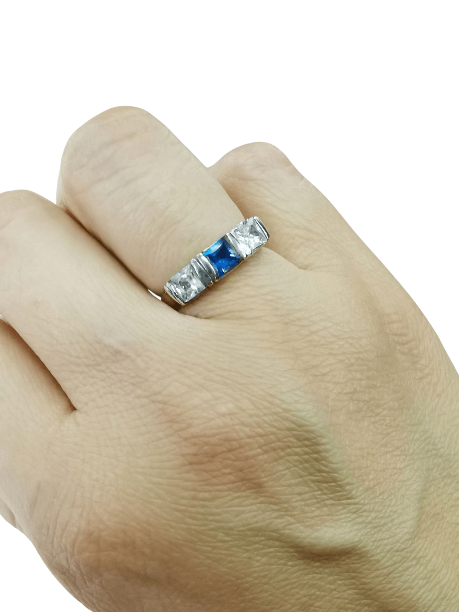Anillo Plata 950 ZEFORA joyería de compromiso mujer TALLA 7