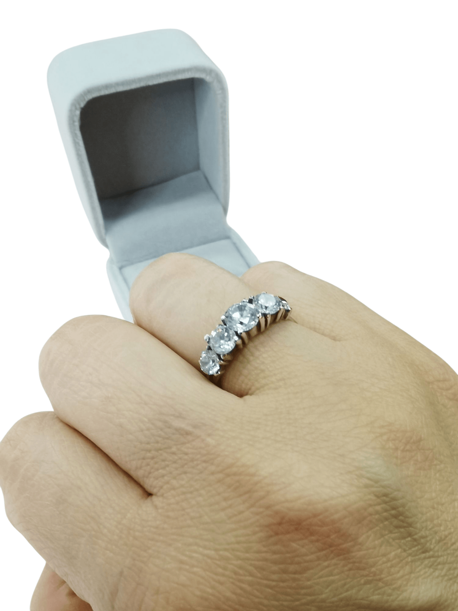 Anillo Plata 950 ZEFORA joyería aro de compromiso mujer TALLA8