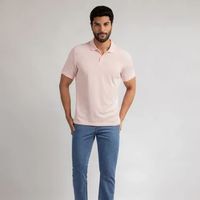 Polo Camisero Manga Corta Rosado