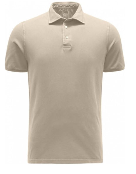 Polo Camisero Manga Corta Beige