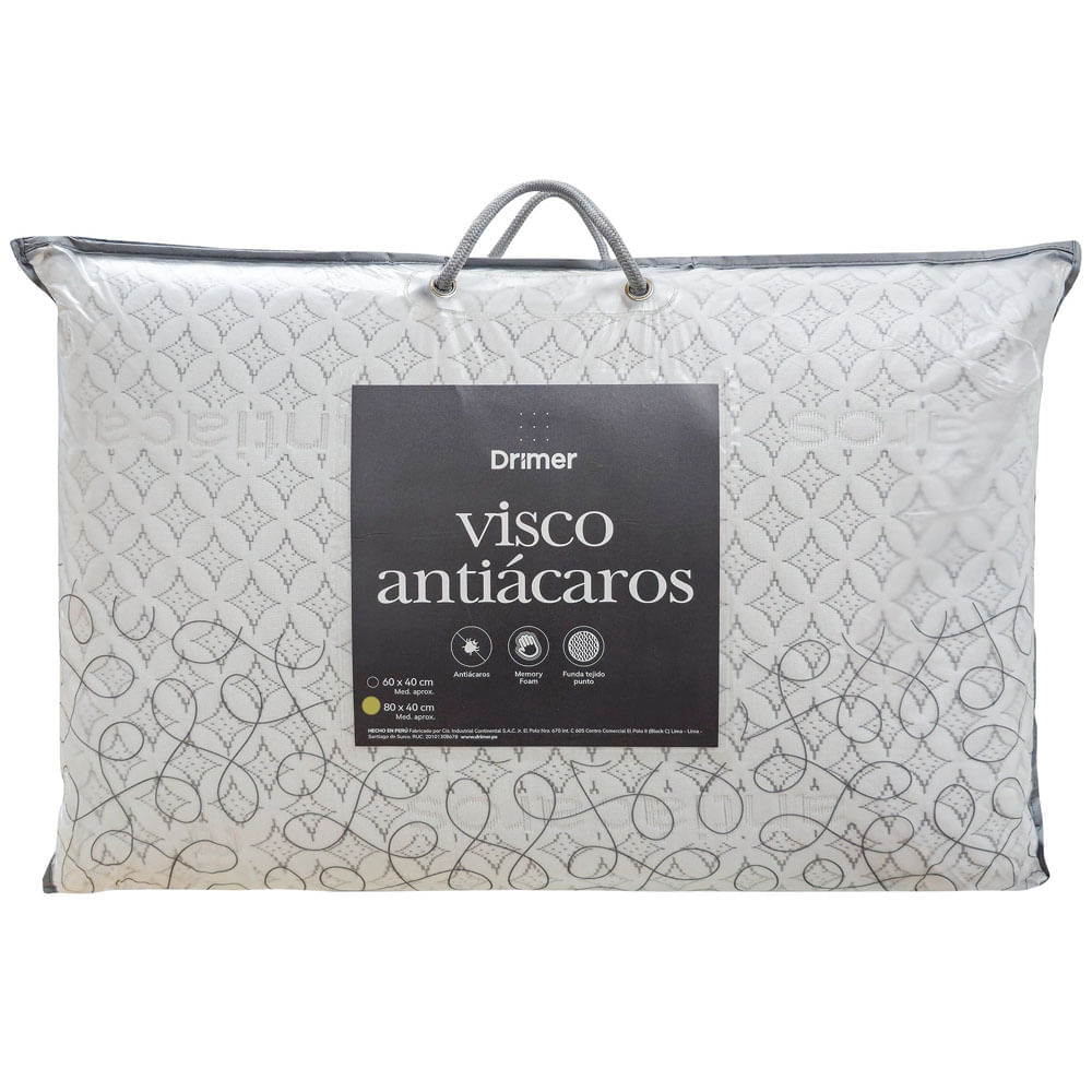 Almohada DRIMER Visco Antiácaros King (80x40 cm)