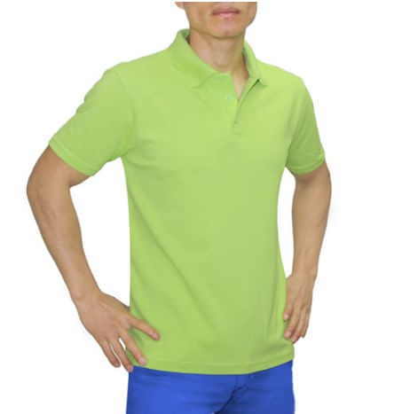 Polo Camisero Manga Corta Verde Manzana