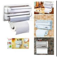 PORTA PAPEL HIGIENICO BLANCO ORGANIZADOR TRIPLE ROLLO PARED 123193046 - MEGA IMPORT