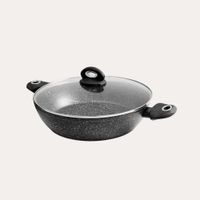 Perol de ultragránito de 3 piezas (FZ-P378TM) - Olla antiadherente con tapa de vidrio para inducción