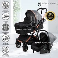 Coche Moisés con Porta Bebé «CLINT PRIME» Gris