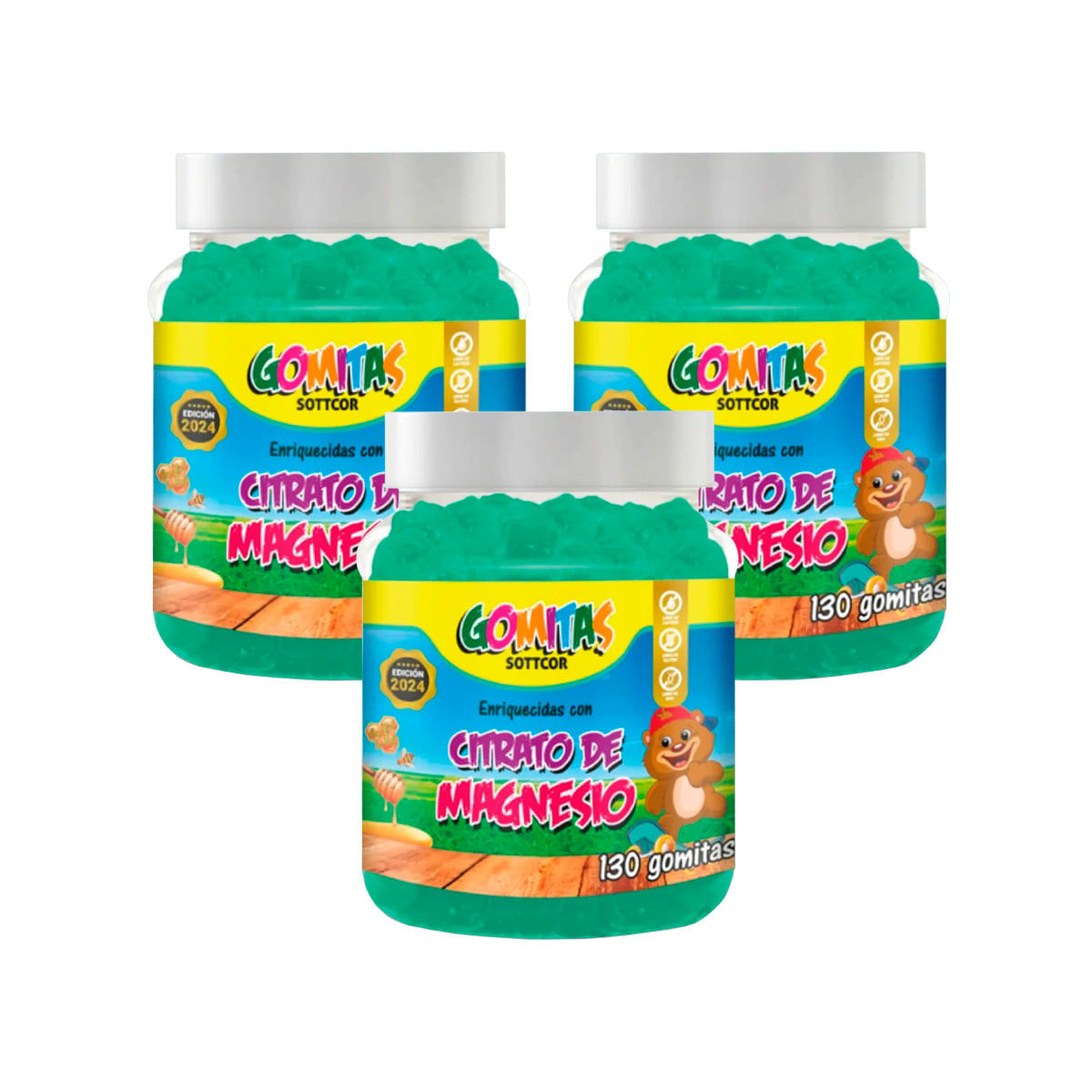 Gomitas Para Niños Magnecio 130 Gomitas Sottcor 3 Und