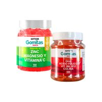 Gomitas Adultos Zinc + Gomitas DHA Ácido Fólico Vit, B6,B12
