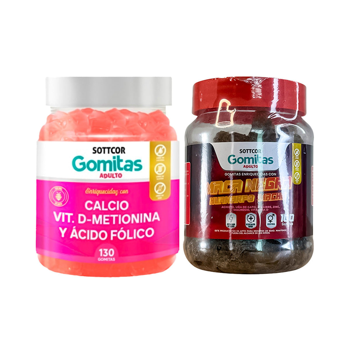 Gomitas Adulto Calcio + Gomitas Maca Negra