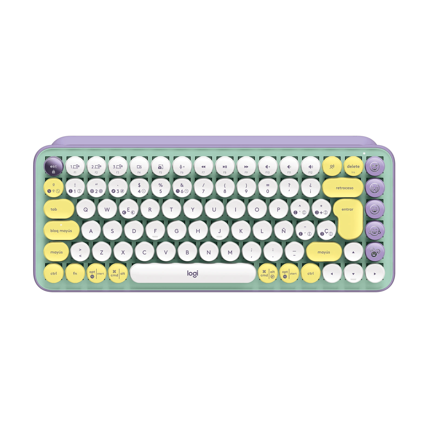 Teclado Mecánico Inalámbrico Logitech POP Keys con Emojis - Color Daydream