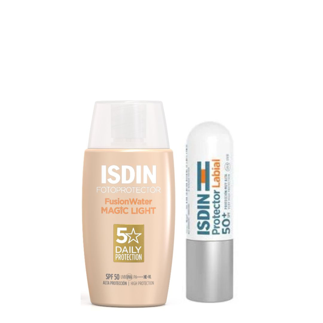 Pack Isdin Fotoprotección Completa Rostro y Labios con Color Tono Claro