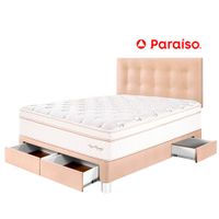 Juego de Dormitorio PARAÍSO Royal Dynasty C Caj 2 Plazas Champagne